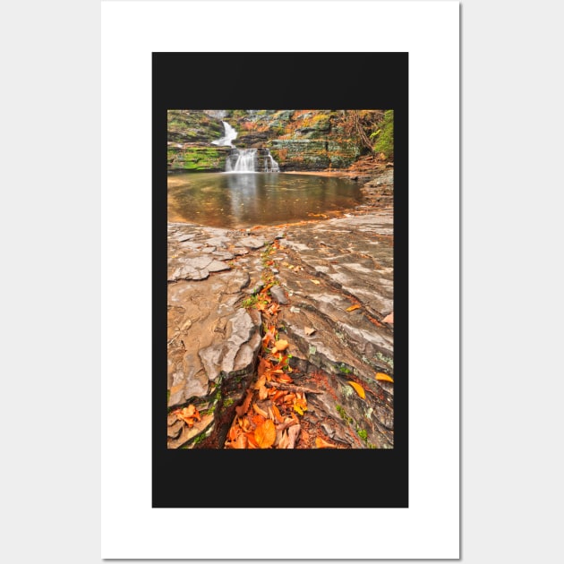 Autumn Crater Waterfall Wall Art by somadjinn